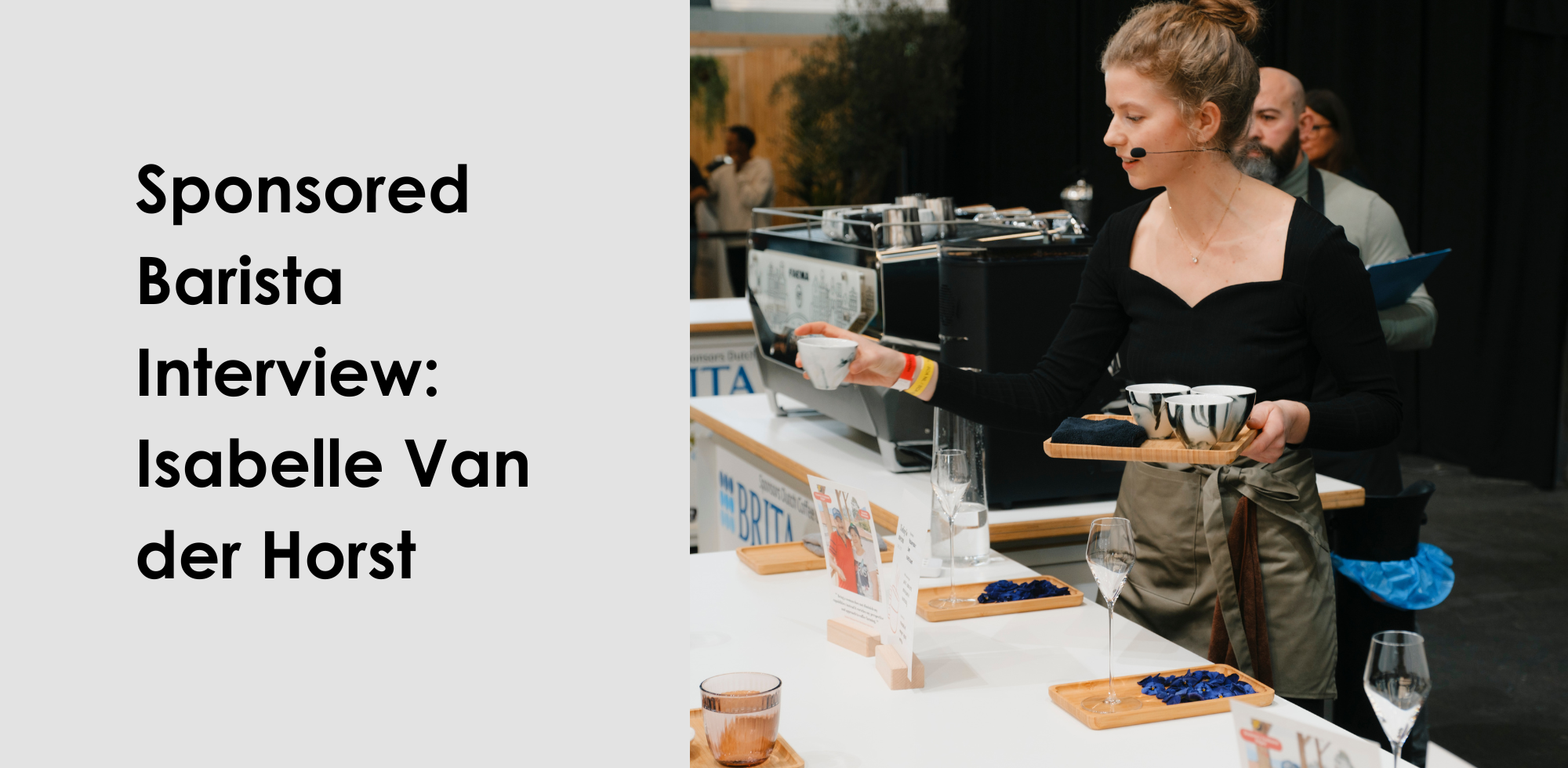 Isabelle Van der Horst competitng at the 2025 Dutch National Barista Championship