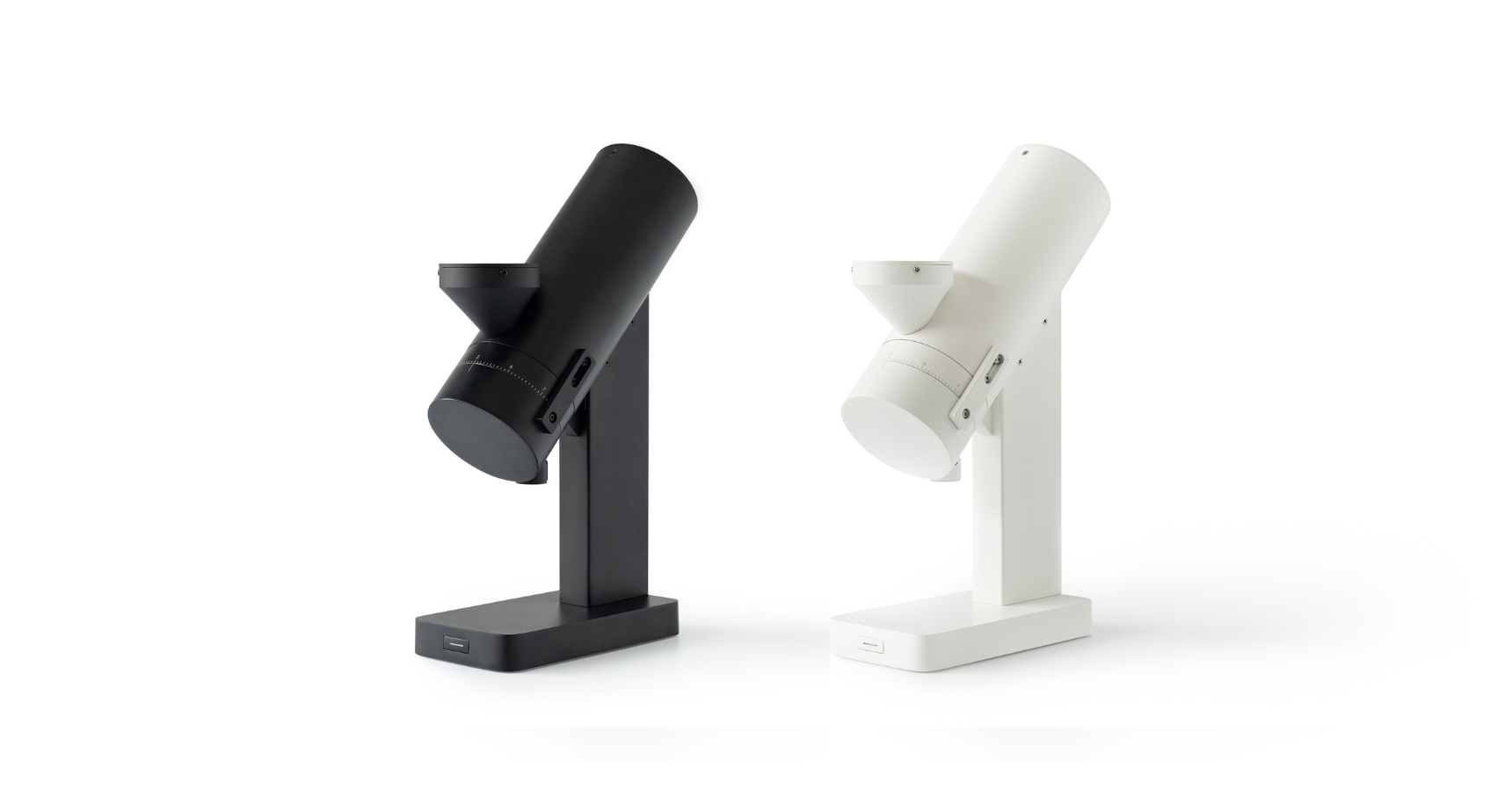 An Orbit Black and an Orbit White against a white background