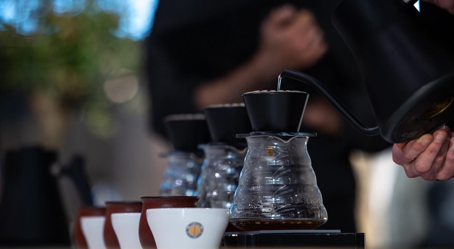 Matthisj De Lange using his Acaia Black Pearl in the Dutch Brewers Cup