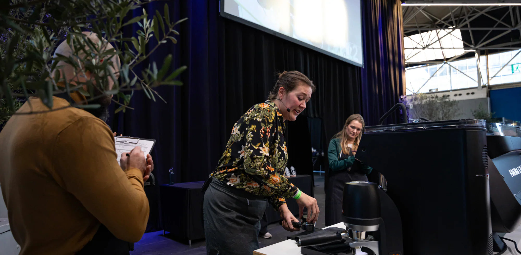 Loeki competing in the Dutch National Coffee Competition