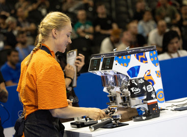 Dominika performing in the 2024 Polish Barista Championship