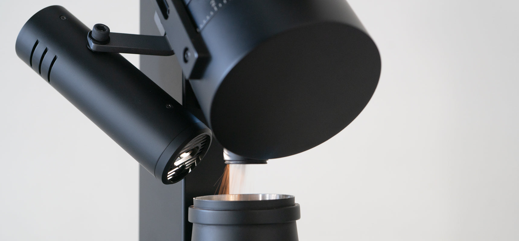 Black Ion Beam being used with a Black Orbit on a white background